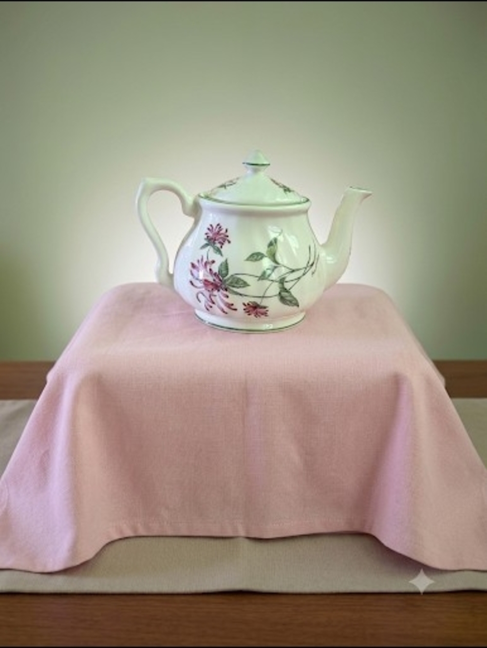 Vintage Royal Patrician Fine Bone China Teapot - Staffordshire England Floral
